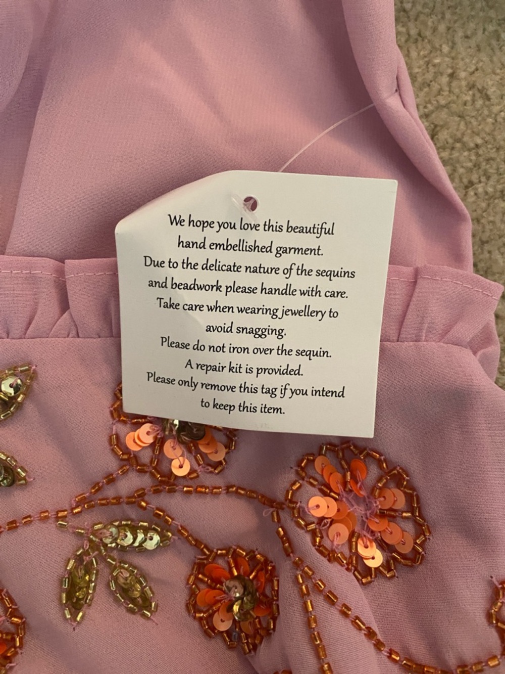 Maya Deluxe size 12 pink embellished beaded dress NWT - Picture 8 of 12